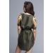 Pure silk beach tunic Military Glam