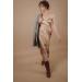 Thalia beige silk slip dress