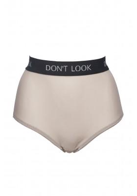 Sketch on Body mesh high waisted panties with logo band