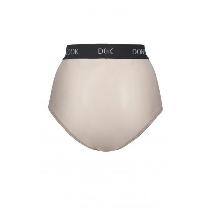 Sketch on Body mesh high waisted panties with logo band