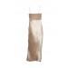 Thalia beige silk slip dress