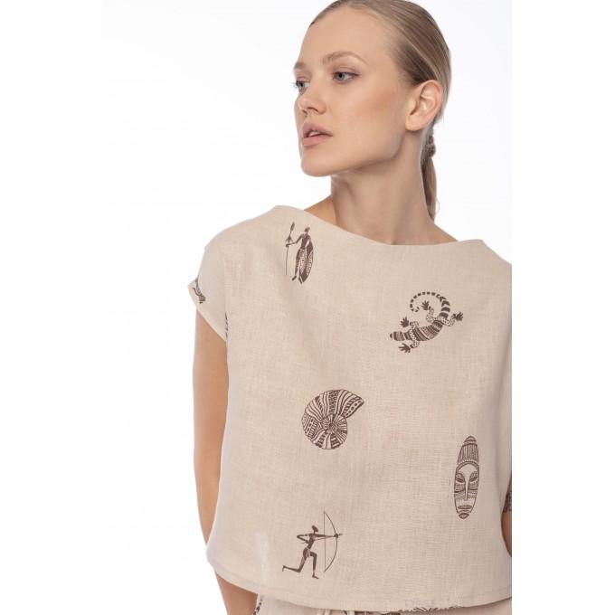 Karoo printed  oversize top