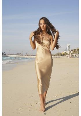 Бежева комбінація з натурального шовку Thalia 