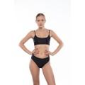 Keisha Black textured bikini