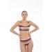 Nala textured bikini with stripes