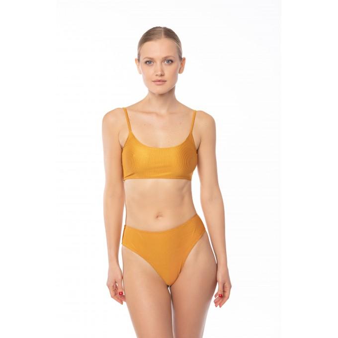 Keisha Gold textured bikini