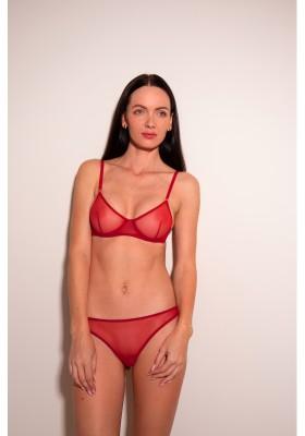 Червоний бюстгалтер з сітки Freelove