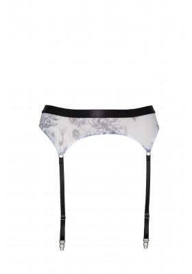 Freelove printed mesh garter belt