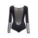 Danaya bodysuit with sheer back