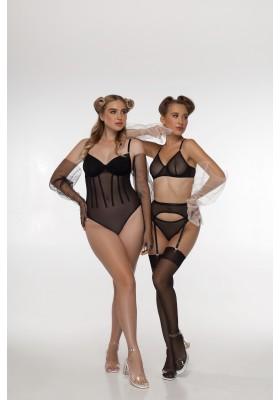 Freelove black mesh bra