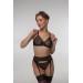 Freelove black mesh garter belt