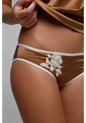 Laura satin panties with lace