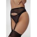 Freelove black mesh garter belt