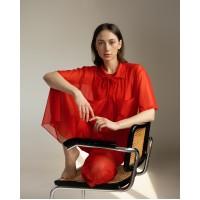 Червоний костюм з сітки