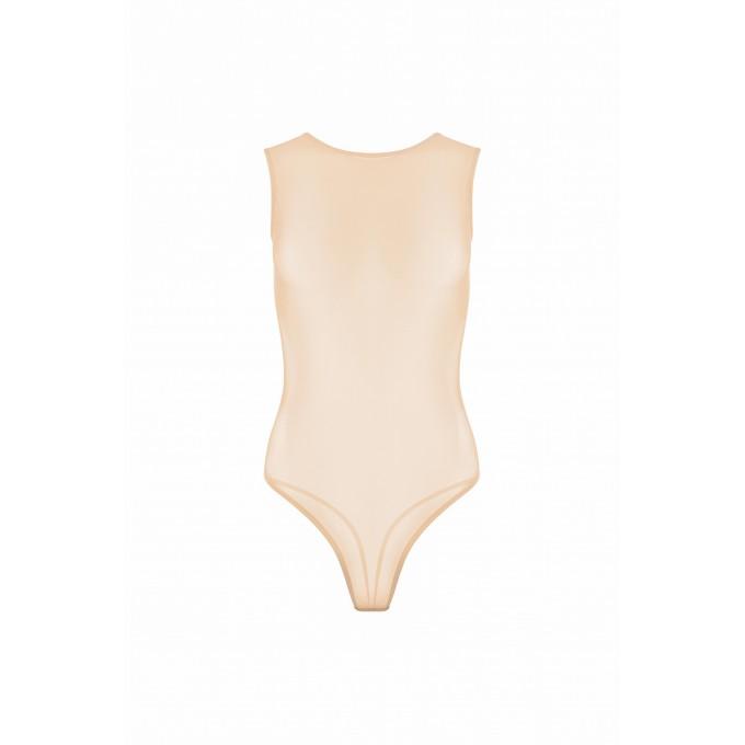 Nude sheer mesh bodysuit