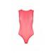 Red sheer mesh bodysuit