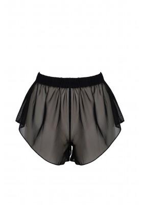 Sheer mesh black sleeping shorts