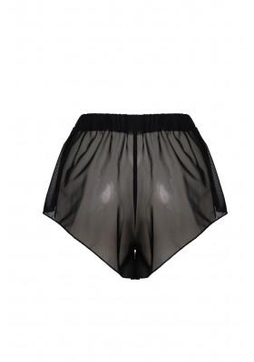 Sheer mesh black sleeping shorts