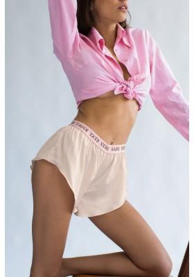 Атласні шорти для дому і сну Stay Safe Stay Risky