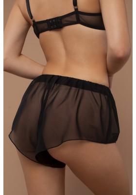 Прозорі чорні шорти з сітки для дому та сну