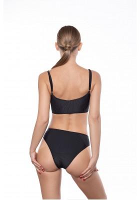 Keisha Black textured bikini