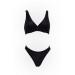 Kylie textured black underwire bikini