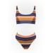 Nala textured bikini with stripes