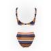 Nala textured bikini with stripes