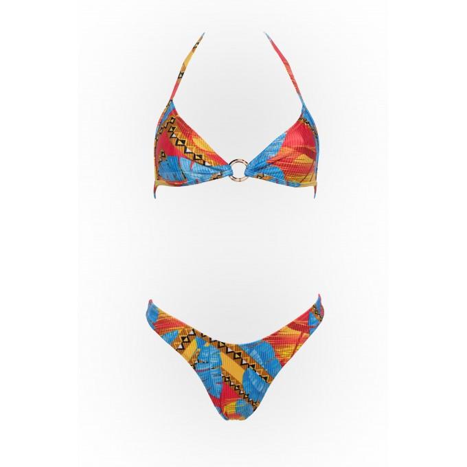 Malaika textured printed bikini