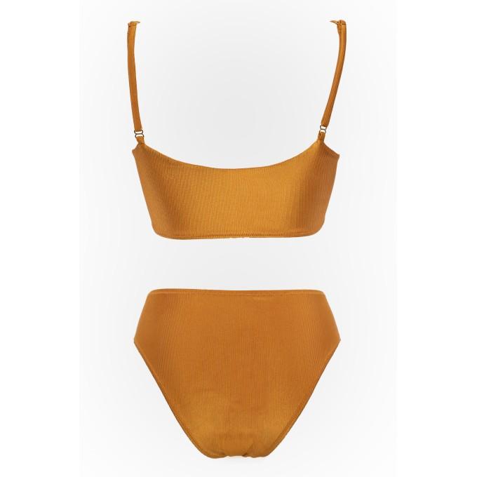 Keisha Gold textured bikini