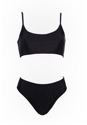 Keisha Black textured bikini