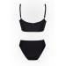 Keisha Black textured bikini