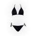 Sierra black textured triangle bikini