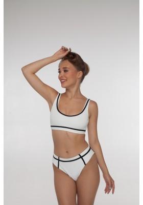 Greta white textured bikini