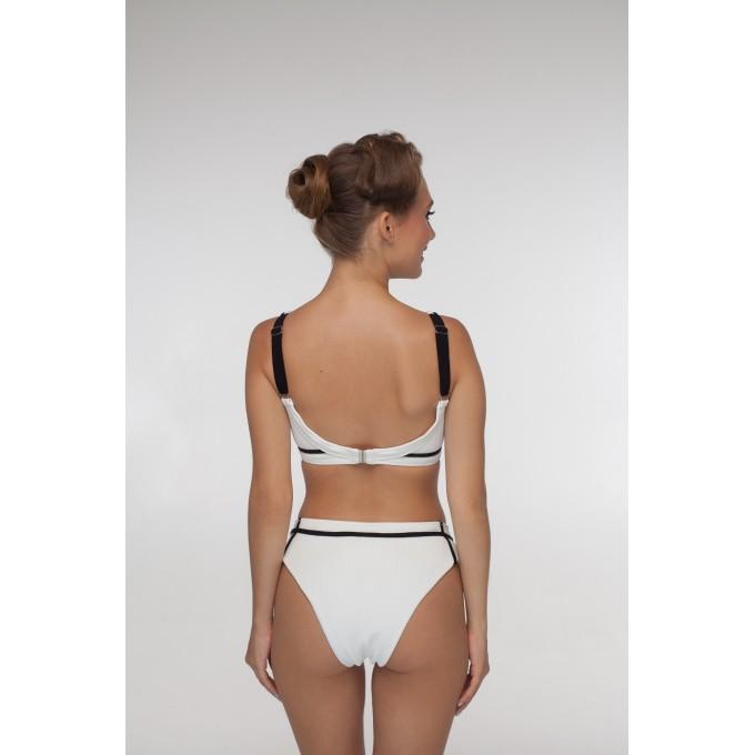 Greta white textured bikini