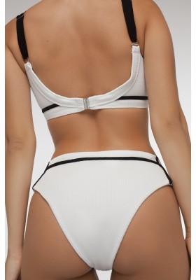 Greta white textured bikini