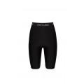 Black cycling shorts with logo band